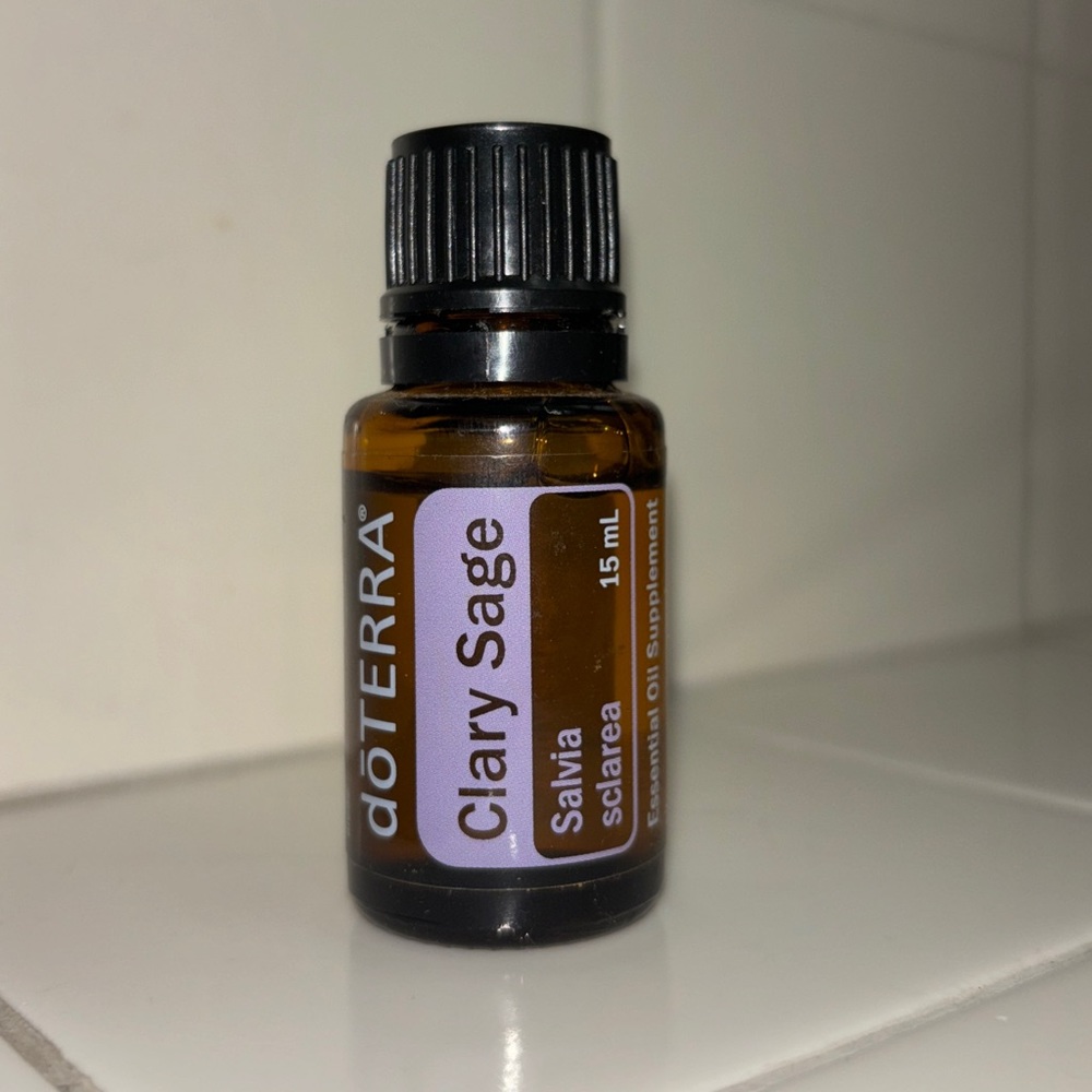 Full bottle of DoTerra Clary Sage essential oil
